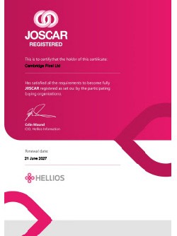 Cambridge Pixel Certificate