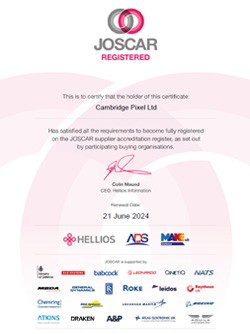 Cambridge Pixel Certificate